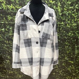 Maurices Black and White Knit Jacket